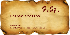 Feiner Szelina névjegykártya